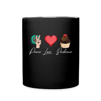 Muffin und Muffins süßes Gebäck - Tasse einfarbig - Schwarz - Vorne