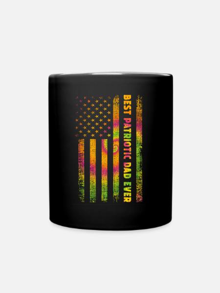 Vater Patriot USA - Tasse einfarbig - Schwarz