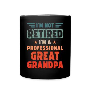 Grandpa Pension Saying - Full Colour Mug - black - Front