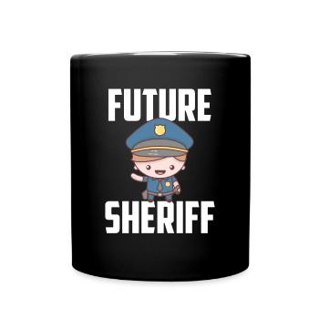 Future Sheriff with Junior Sheriffstern - Full Colour Mug - black - Front
