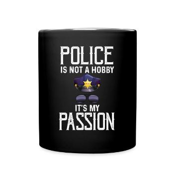 Police Passion Sheriff Badge - Full Colour Mug - black - Front