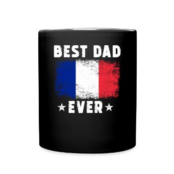 French Father Best Dad ever France Papa - Full Colour Mug - black - Front