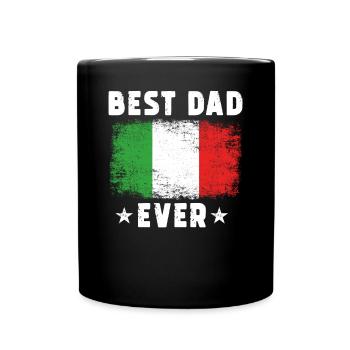 Père italien Meilleur père de tous les temps Italie Papa - Mug uni - noir - Devant