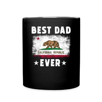 Père californien Meilleur père de tous les temps - Mug uni - noir - Devant