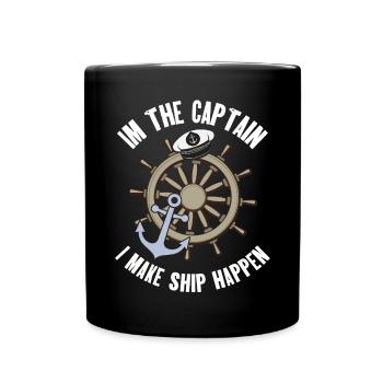 Capitaine Voilier Bateau à moteur Bateau Marin - Mug uni - noir - Devant