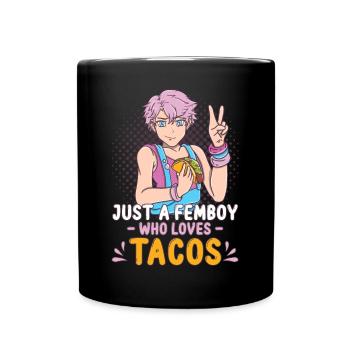 Femboy-Geschenk - Tasse einfarbig - Schwarz - Vorne
