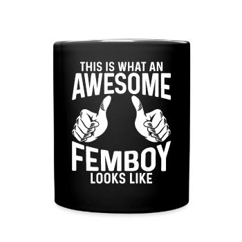 Femboy-Geschenk - Tasse einfarbig - Schwarz - Vorne
