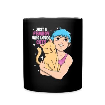 Femboy-Geschenk - Tasse einfarbig - Schwarz - Vorne