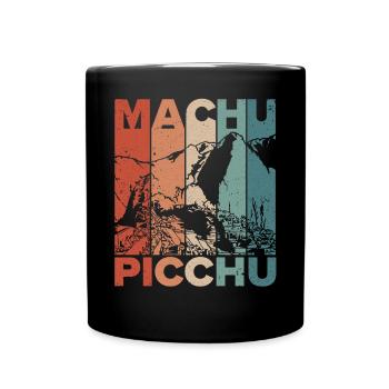 Machu Picchu Pérou Inca Rétro Vintage Cadeau - Mug uni - noir - Devant