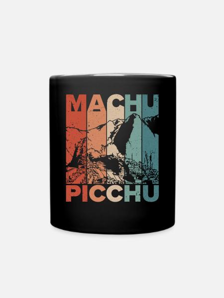 Machu Picchu Peru Inka Retro Vintage Geschenk - Tasse einfarbig - Schwarz