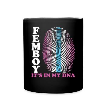 Lustiges Femboy-Flaggen-Geschenk - Tasse einfarbig - Schwarz - Vorne