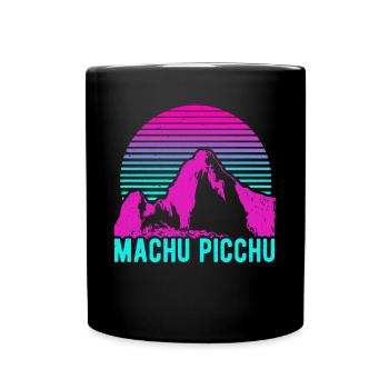 Machu Picchu Pérou Inca Rétro Vintage Cadeau - Mug uni - noir - Devant