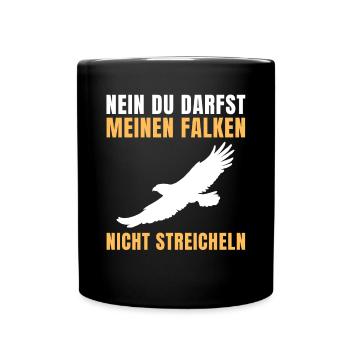 Falknerei Greifvogel Falkner Beizjagd Geschenkidee - Tasse einfarbig - Schwarz - Vorne