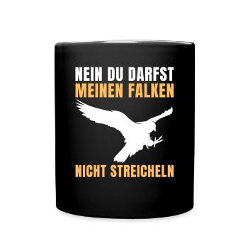 Falknerei Greifvogel Falkner Beizjagd Geschenkidee - Tasse einfarbig - Schwarz - Vorne