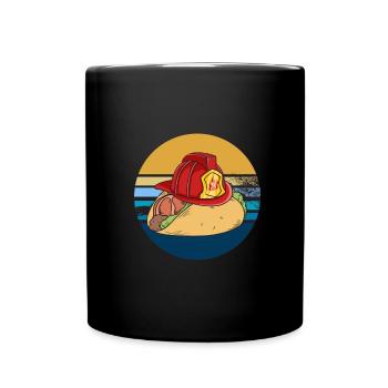 Taco firefighter gift - Full Colour Mug - black - Front