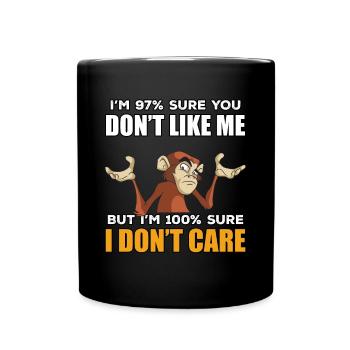 Drôle de cadeau de singe - Mug uni - noir - Devant