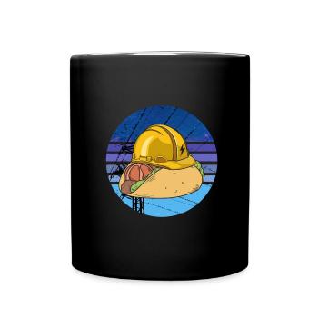 Taco electrician gift - Full Colour Mug - black - Front