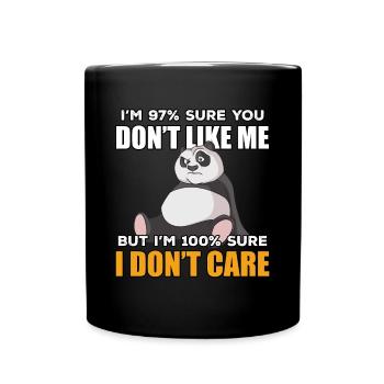Drôle d’idée cadeau panda - Mug uni - noir - Devant