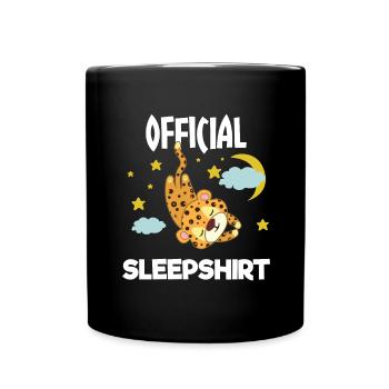 Nettes Schlafendes Jaguar geschenk - Tasse einfarbig - Schwarz - Vorne