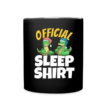 Schlafende Schlangen geschenk - Tasse einfarbig - Schwarz - Vorne