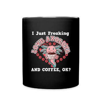 Cadeau café Axolotl - Mug uni - noir - Devant