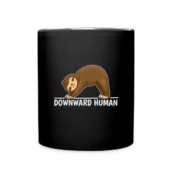 Yoga Paresseux - Mug uni - noir - Devant