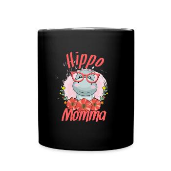 Hippo Mama - Full Colour Mug - black - Front