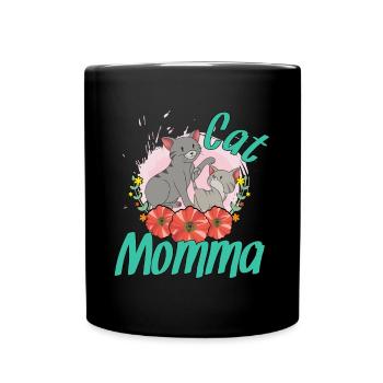 Cat mom - Full Colour Mug - black - Front
