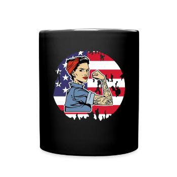 États-Unis Amérique Américain Américain - Mug uni - noir - Devant