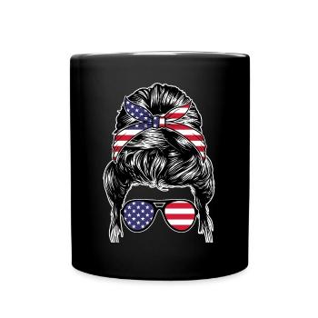 USA America American - Full Colour Mug - black - Front