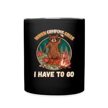 Quand le camping appelle, je dois y aller - Camping Nature - Mug uni - noir - Devant