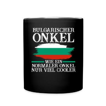 Balkan Bulgare Onkel Bulgarien - Tasse einfarbig - Schwarz - Vorne