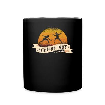 Escrimeur né en 1987 Anniversaire Escrime - Mug uni - noir - Devant