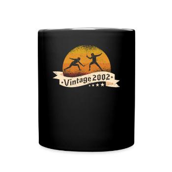 Fencing born in 2002 Birthday Fencing - Full Colour Mug - black - Front