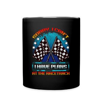 Dirt Track Racing Pläne auf der Rennstrecke Racer - Tasse einfarbig - Schwarz - Vorne
