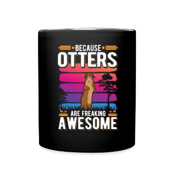 Parce que les loutres sont vraiment géniales Seeotter - Mug uni - noir - Devant