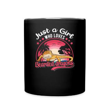 Dragon barbu Fille Dragon barbu - Mug uni - noir - Devant