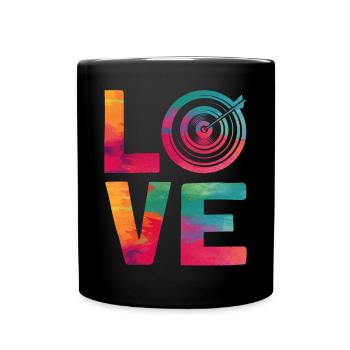 Archery Bow Archer Girl Water - Full Colour Mug - black - Front