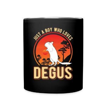 Juste un garçon qui aime Degus Degu Gift - Mug uni - noir - Devant