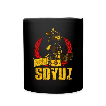 Soyuz Spaceship - Full Colour Mug - black - Front