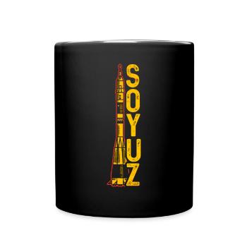 Soyuz Rocket Soviet Union - Full Colour Mug - black - Front