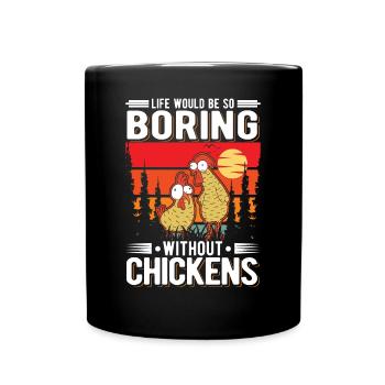 Poulailler de producteur de cadeaux de poulet - Mug uni - noir - Devant