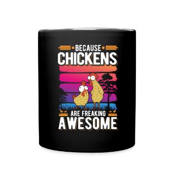 Chicken Farmer Chicken Coop - Full Colour Mug - black - Front
