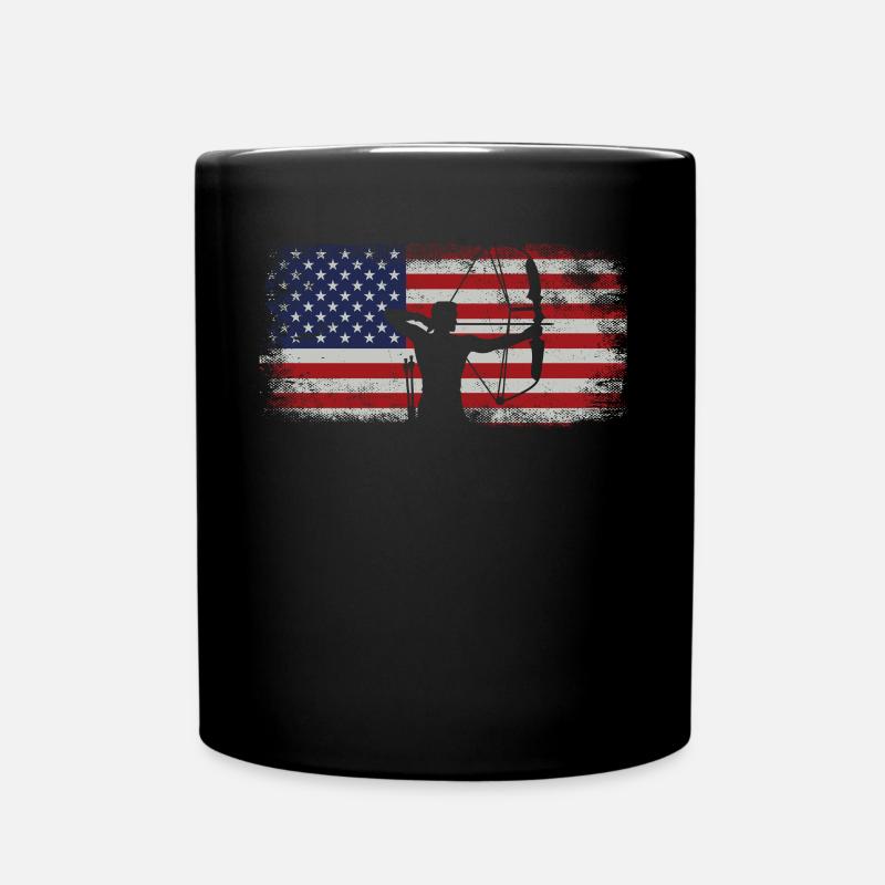 Archer Archer Archer Usa Américain - Mug uni - noir