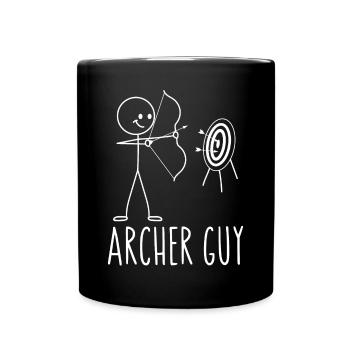 Archery Bow Archer Vintage Archer - Tasse einfarbig - Schwarz - Vorne