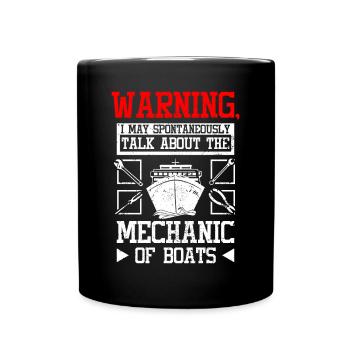 Talk about boat mecanic - Tasse einfarbig - Schwarz - Vorne