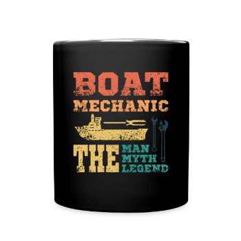Boat mechanic the man the myth the legend - Full Colour Mug - black - Front