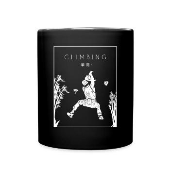 Climbing Chinese Hanzi Escalade de bloc Escalade - Mug uni - noir - Devant