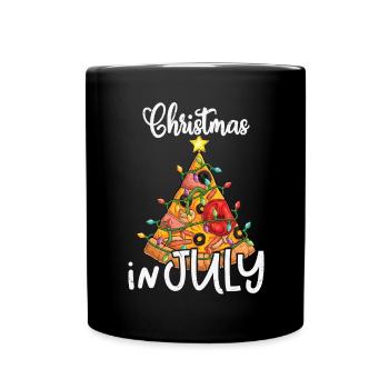 Pizza Christmas in July - Full Colour Mug - black - Front