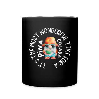 Strandzwerg Weihnachtscocktail Pina - Tasse einfarbig - Schwarz - Vorne